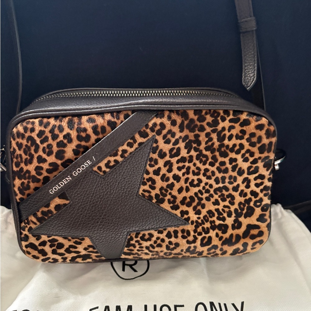 Golden Goose Leopard Print Crossbody Bag